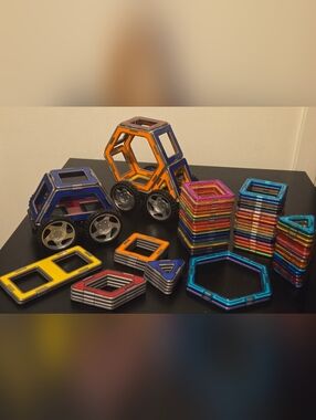 Magformer Magnetic Building Tiles & Wheel Sets 80+ Pieces